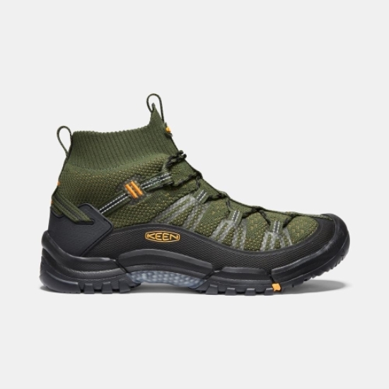 Men's Keen Axis Evo Mid Hiking Boots Olive Black | ZAV-163924