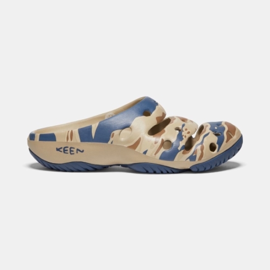 Men's Keen Yogui Arts Sandals Khaki Blue | GJC-528491