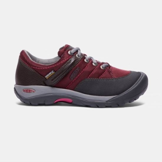 Women's Keen Presidio Sport Mesh Waterproof Casual Shoes Red Black | AHC-461283