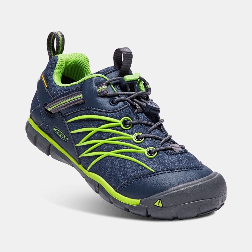 Kids' Keen Chandler Waterproof Cnx Hiking Shoes Navy Green | BRX-926571