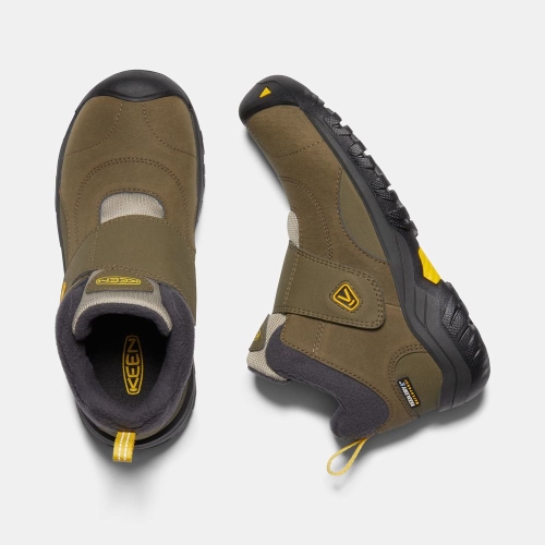 Kids' Keen Kootenay II Waterproof Winter Boots Olive | WID-061738