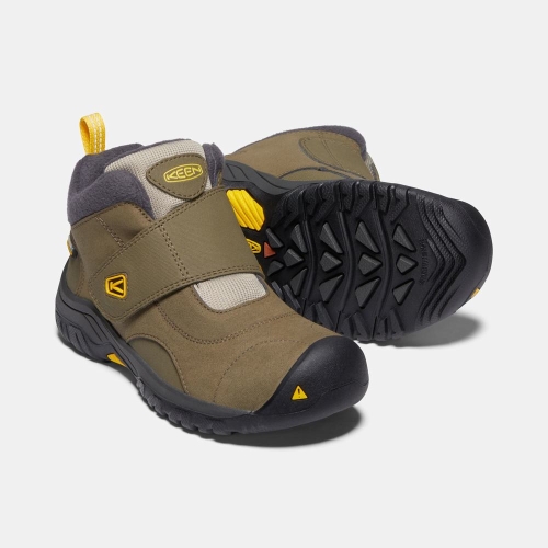 Kids' Keen Kootenay II Waterproof Winter Boots Olive | WID-061738