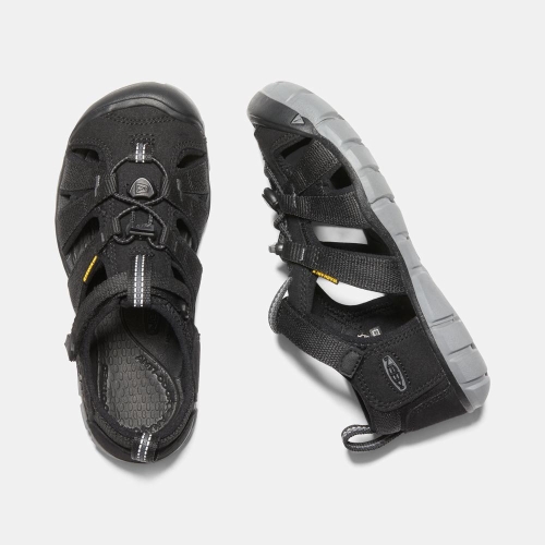 Kids' Keen Seacamp II Cnx Sandals Black | DEJ-816970