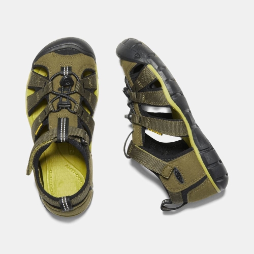 Kids' Keen Seacamp II Cnx Sandals Olive Black | AKC-647981