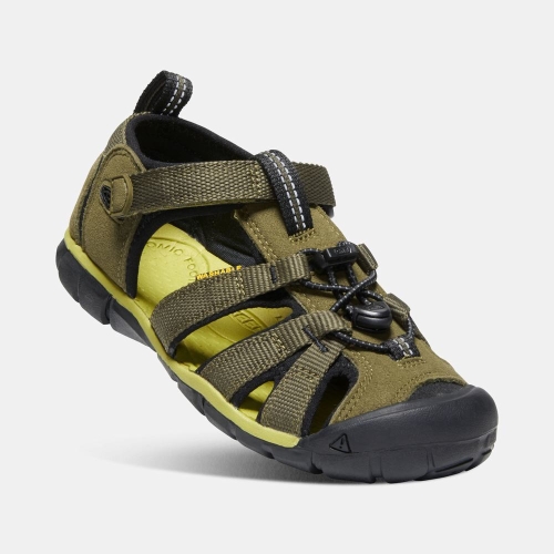 Kids' Keen Seacamp II Cnx Sandals Olive Black | AKC-647981