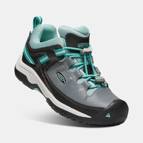 Kids' Keen Targhee Waterproof Hiking Shoes Grey Turquoise | FWN-490216