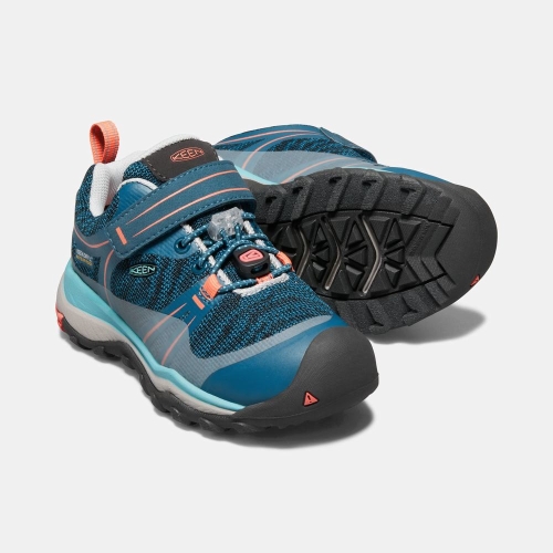 Kids' Keen Terradora Waterproof Low Hiking Shoes Blue Coral | NZQ-814972