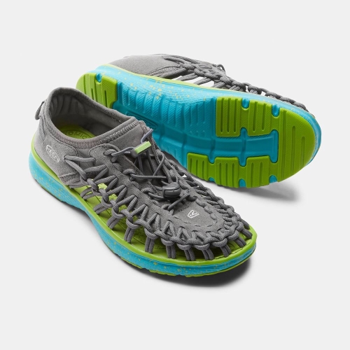 Kids' Keen Uneek O2 Uneek Sandals Grey Green | LVS-396548