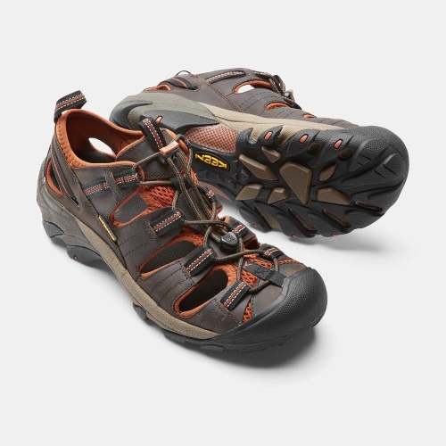 Men's Keen Arroyo II Hiking Sandals Chocolate Orange | YLR-986540