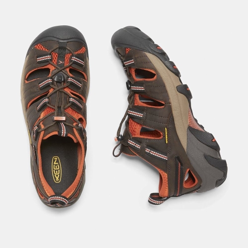 Men's Keen Arroyo II Hiking Sandals Chocolate Orange | YLR-986540