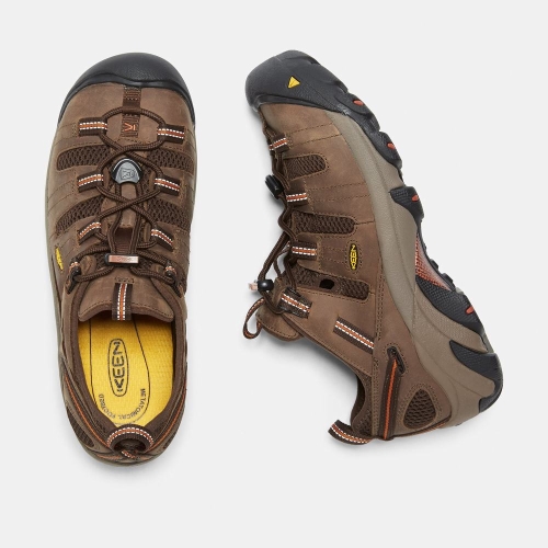 Men's Keen Atlanta Cool Steel Toe Work Shoes Brown | ZCH-274065
