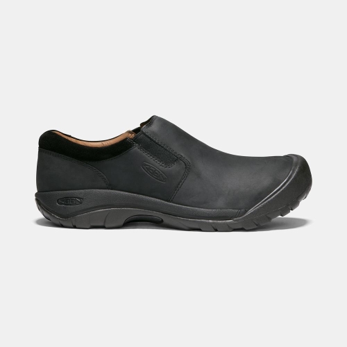 Men\'s Keen Austin Casual Waterproof Slip On Shoes Black | ZFW-304658
