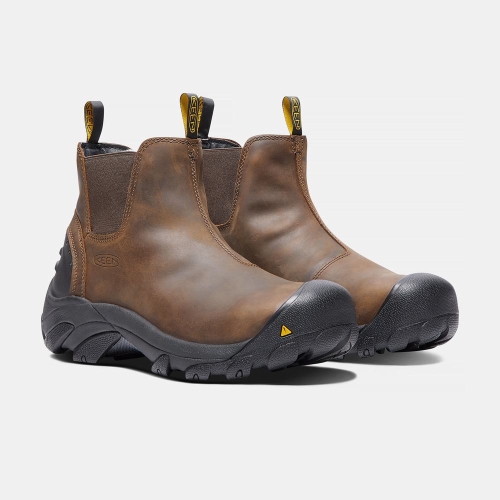 Men's Keen Detroit Steel Toe Work Boots Brown | VWJ-372840