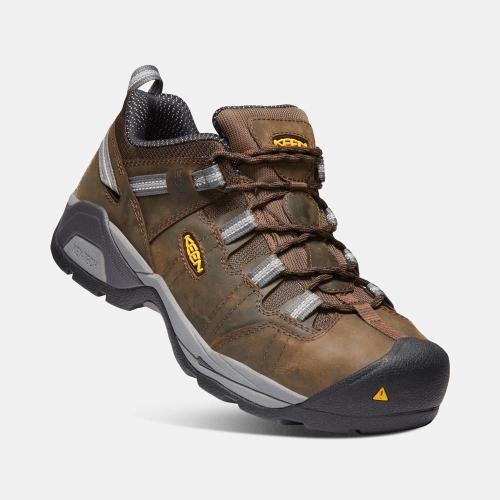 Men's Keen Detroit Xt Esd Steel Toe Work Shoes Brown | JOA-674209