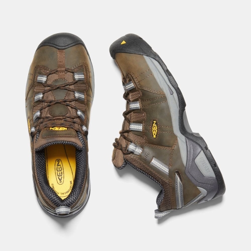 Men's Keen Detroit Xt Esd Steel Toe Work Shoes Brown | JOA-674209
