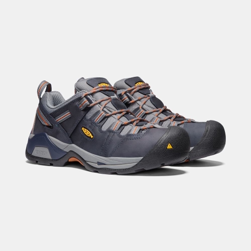 Men's Keen Detroit Xt Steel Toe Work Shoes Navy | QIZ-635102