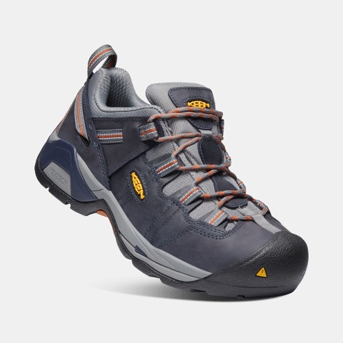 Men's Keen Detroit Xt Steel Toe Work Shoes Navy | QIZ-635102
