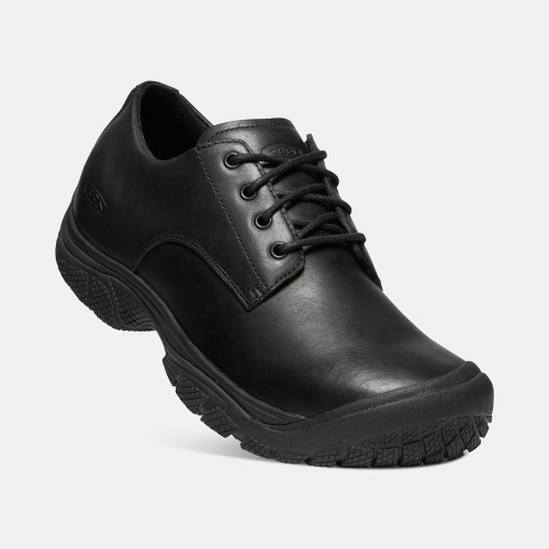 Men's Keen Kanteen Oxford Soft Toe Work Shoes Black | SGQ-236487