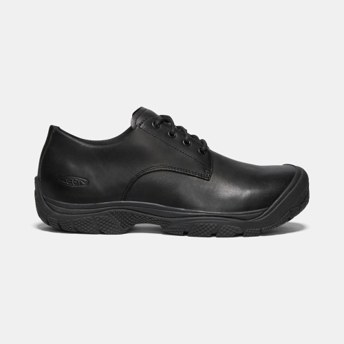Men\'s Keen Kanteen Oxford Soft Toe Work Shoes Black | SGQ-236487
