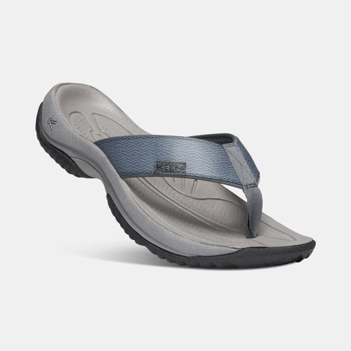 Men's Keen Kona Flip II Flip-Flops Blue Grey | XDK-718506