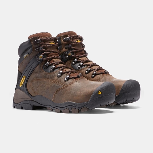 Men's Keen Louisville 6 Steel Toe Work Boots Brown | VFA-973658