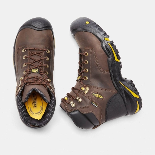 Men's Keen Mt Vernon 6 Steel Toe Work Boots Brown | QSV-265039