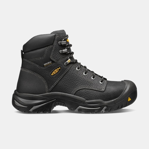Men\'s Keen Mt Vernon 6 Steel Toe Work Boots Black | UJZ-302596