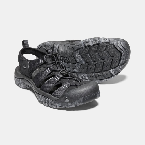 Men's Keen Newport H2 Water Shoes Black | MGT-250418