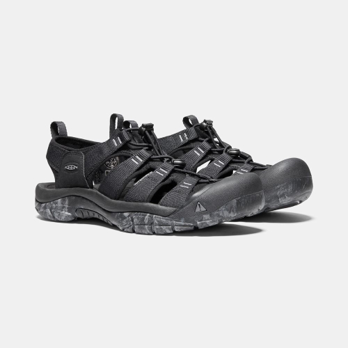 Men's Keen Newport H2 Water Shoes Black | MGT-250418