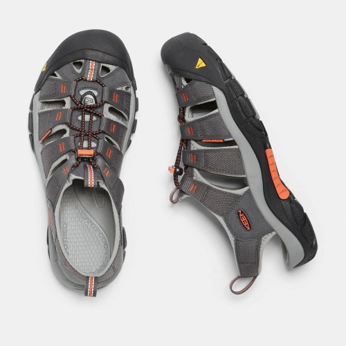 Men's Keen Newport H2 Water Shoes Grey Orange | TPK-730615