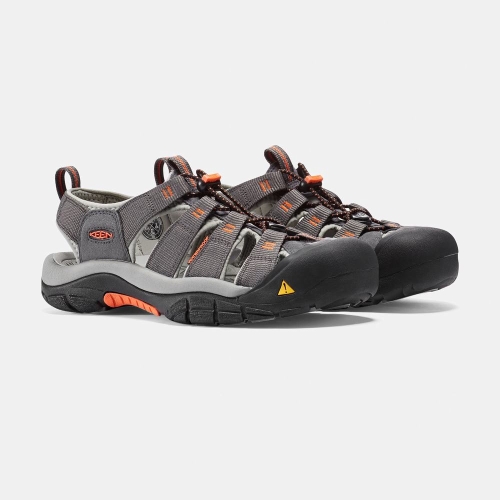 Men's Keen Newport H2 Water Shoes Grey Orange | TPK-730615