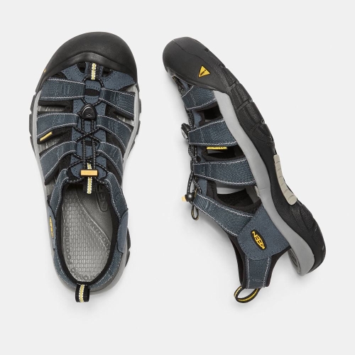 Men's Keen Newport H2 Water Shoes Navy Black | EIN-382750