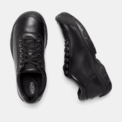 Men's Keen Ptc Dress Oxford Work Shoes Black | NSY-253081
