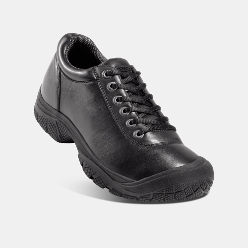 Men's Keen Ptc Dress Oxford Work Shoes Black | NSY-253081