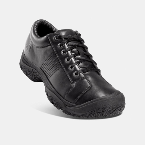 Men's Keen Ptc Oxford Work Shoes Black | TJW-325761