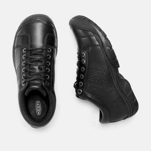 Men's Keen Ptc Oxford Work Shoes Black | TJW-325761