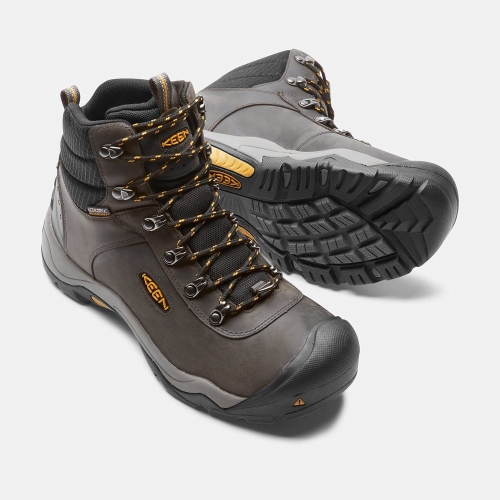 Men's Keen Revel III Hiking Boots Dark Brown | DNU-546123