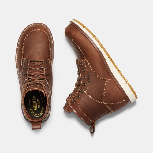 Men's Keen San Jose 6 Aluminum Toe Work Boots Brown | MZD-645391