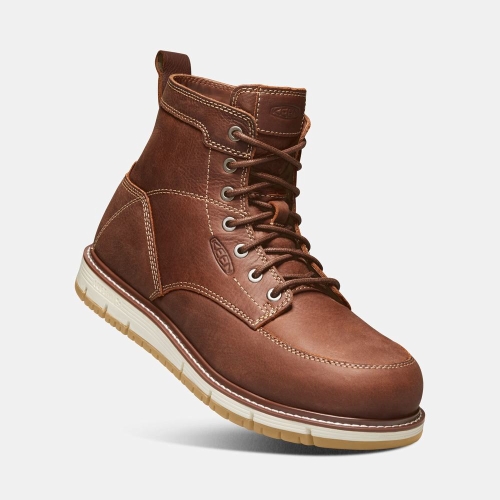 Men's Keen San Jose 6 Aluminum Toe Work Boots Brown | MZD-645391