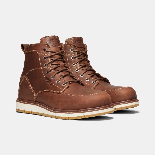 Men's Keen San Jose 6 Aluminum Toe Work Boots Brown | MZD-645391