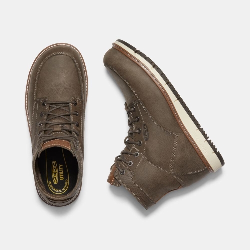 Men's Keen San Jose 6 Aluminum Toe Work Boots Coffee | QEY-579038