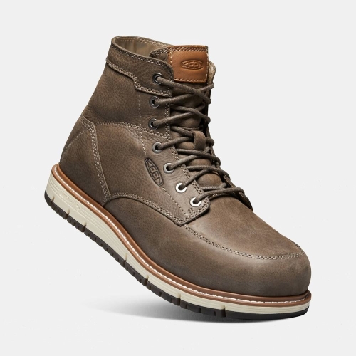 Men's Keen San Jose 6 Aluminum Toe Work Boots Coffee | QEY-579038