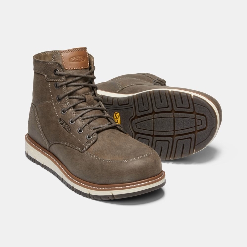 Men's Keen San Jose 6 Aluminum Toe Work Boots Coffee | QEY-579038