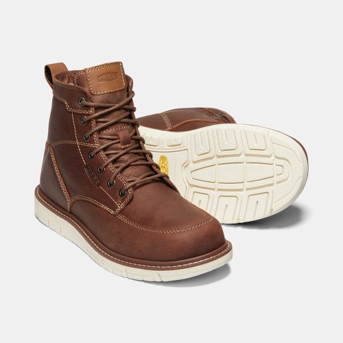 Men's Keen San Jose 6 Soft Toe Work Boots Brown | VSC-615729