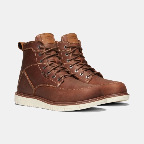 Men's Keen San Jose 6 Soft Toe Work Boots Brown | VSC-615729