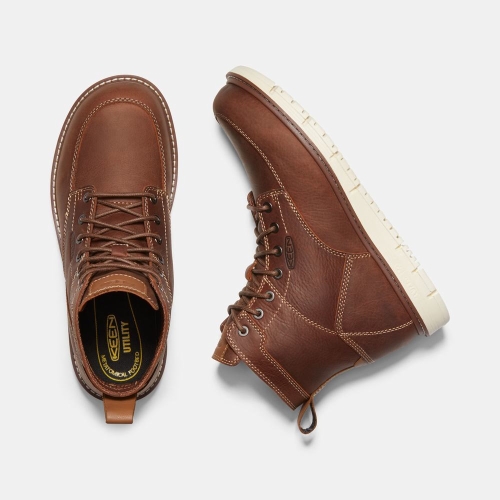 Men's Keen San Jose 6 Soft Toe Work Boots Brown | VSC-615729