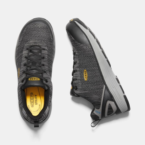 Men's Keen Sparta Esd Aluminum Toe Work Shoes Black | HQK-075982