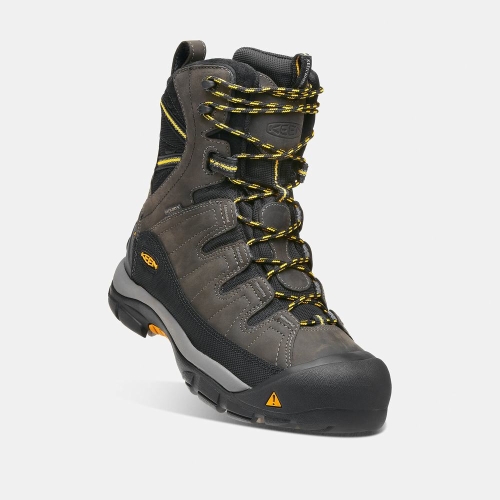 Men's Keen Summit County Waterproof Winter Boots Dark Olive Black | ECN-759086
