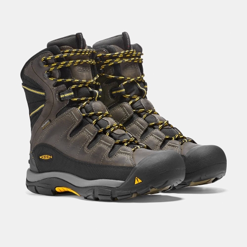 Men's Keen Summit County Waterproof Winter Boots Dark Olive Black | ECN-759086