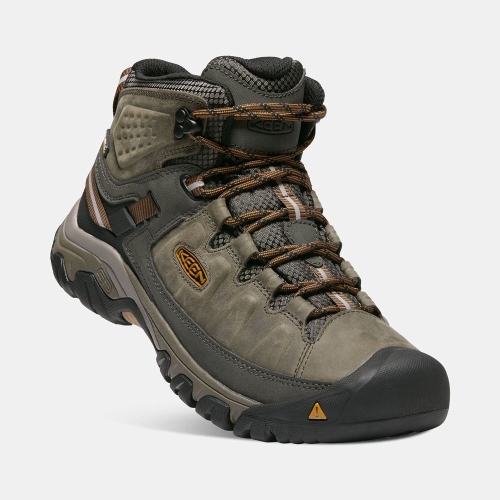 Men's Keen Targhee III Waterproof Mid Hiking Boots Olive | ZWB-960257